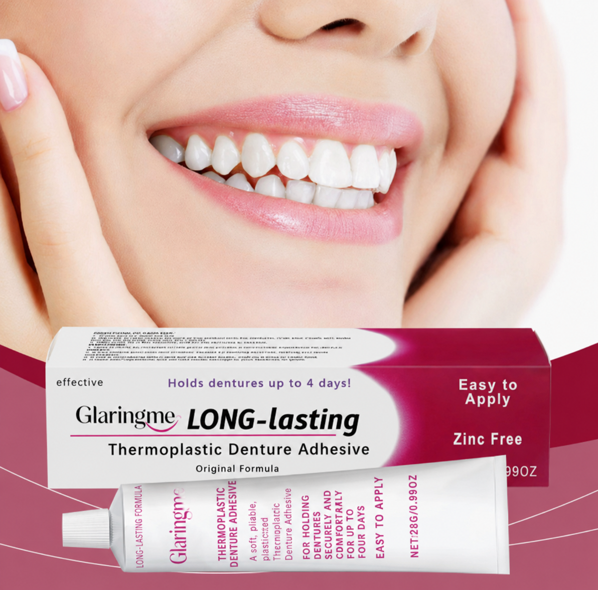 🔥100K+SOLD🔥Glaringme Thermoplastic Denture Adhesive🦷💙